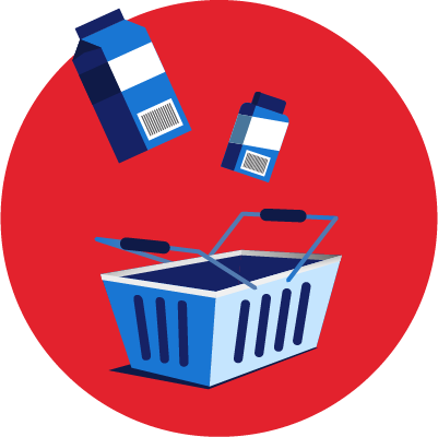vos produits dans votre caddie