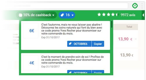 Les codes promos